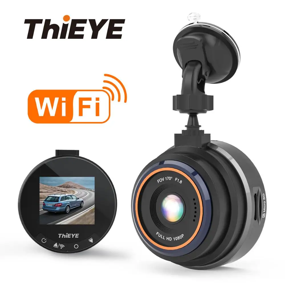 Автомобильный видеорегистратор ThiEYE Safeel Zero + Real 1080P 170 широкоугольный с Wi Fi G