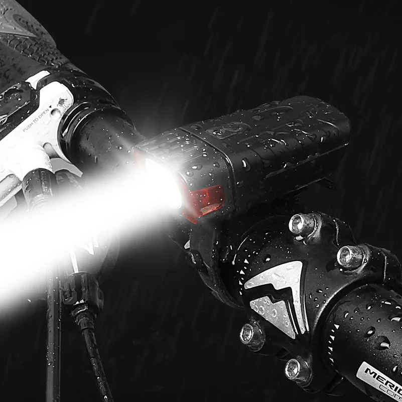 Bike Bicycle Front Light USB Recharging Flashlight 3 Mode 200 Lumen LED Waterproof Bike Bright Light Cycling Headlight For MTB