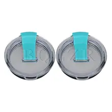 BQLZR 2 шт бирюзовые пластиковые брызгостойкие проливающиеся крышки 20 унций