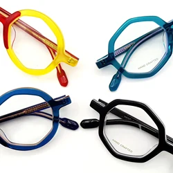 Glasses women Irregular Eye Glasses 2022 Optical Frames Red Vintage Retro Vogue Handmade Eyewear 76814