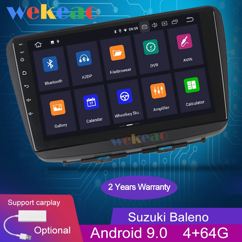Wekeao сенсорный экран 9 ''Android 0 автомобильный радиоприемник Dvd плеер для Suzuki Baleno
