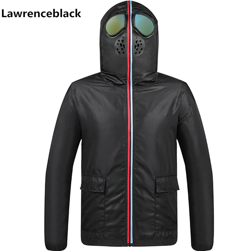 jacket with glasses in hood