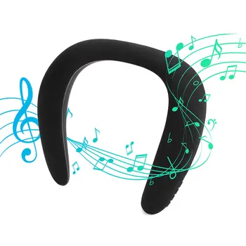 

BBGear Wearable Neckband Speaker Support Bluetooth USB Flash TF Card Home Surround Stereo Ear Headphone Personal MP3 Player