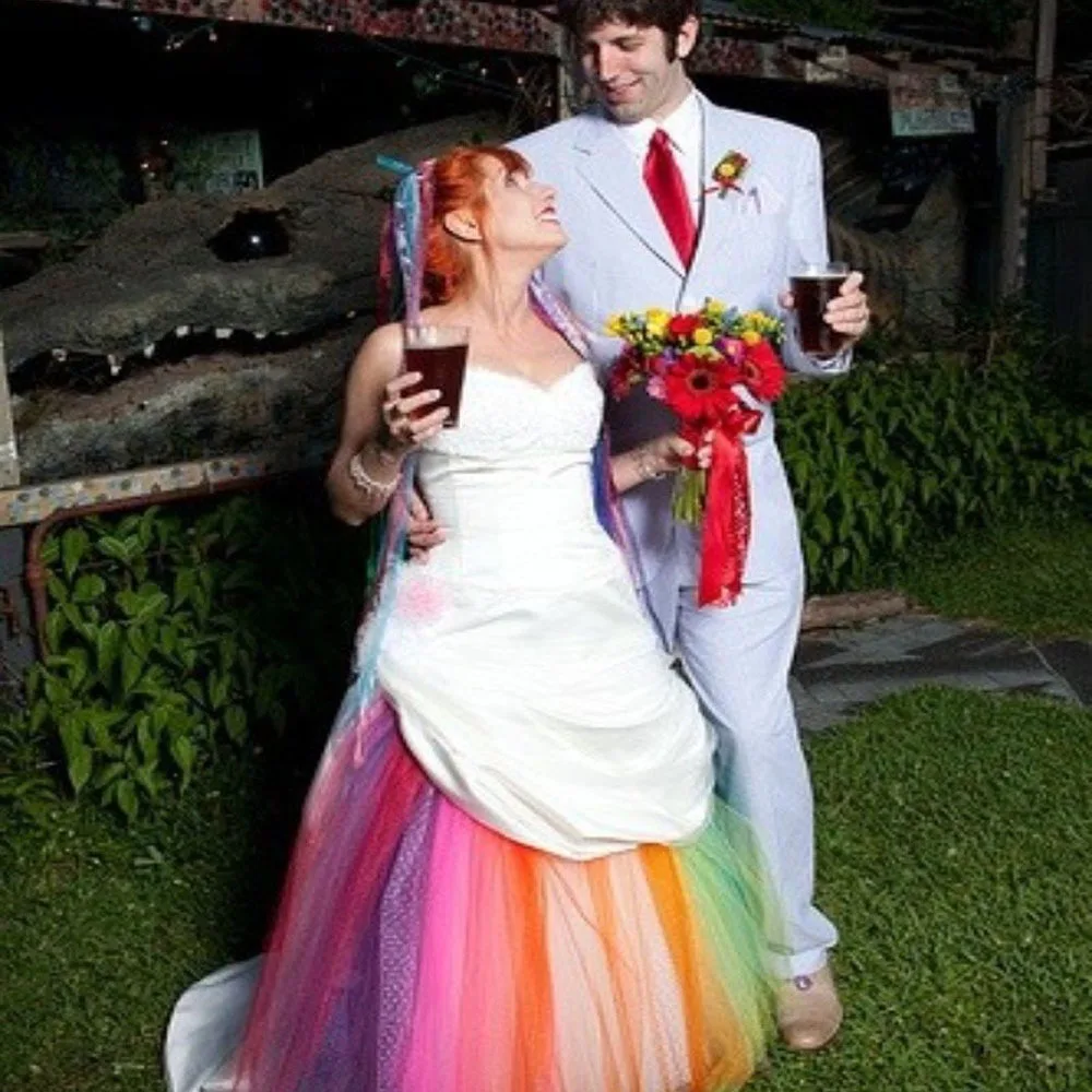Vestido De Noiva, бальное платье, разноцветное, милое декольте, радужные, свадебные платья, платья для матери невесты