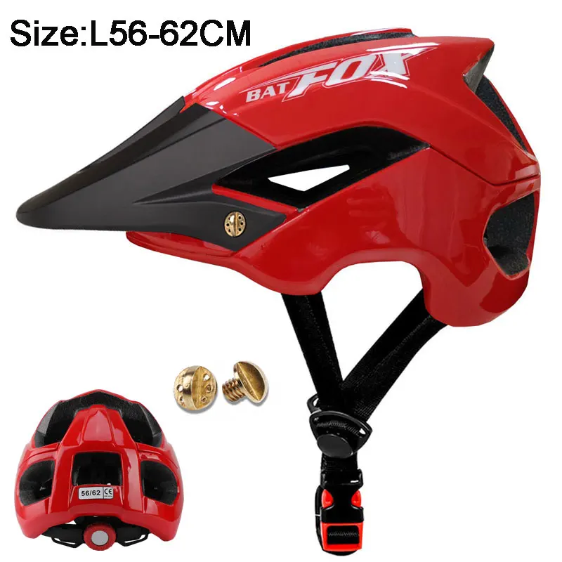 BATFOX новейший велосипедный шлем для MTB шоссейные велосипедные шлемы Casco Ciclismo M/L(56-62) см шлем велосипедный - Цвет: 5002-red