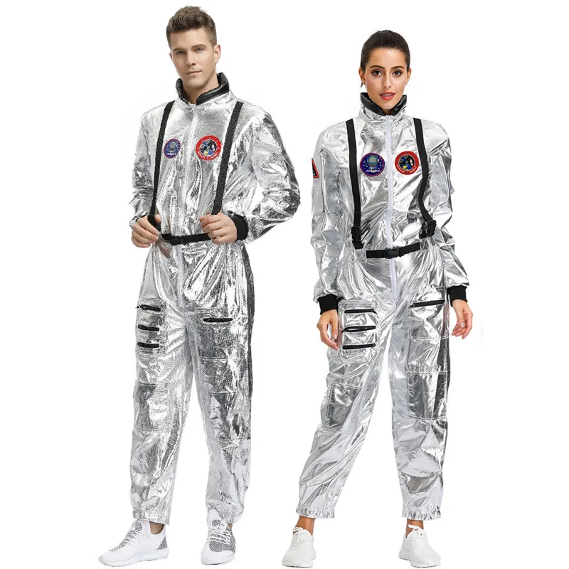 M-XL Men Cosmonaut uniform Cosplay Halloween Astronaut Costume Carnival ...