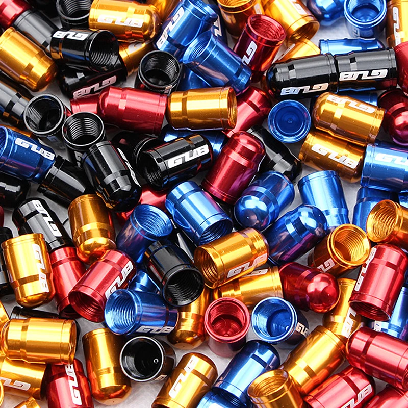 50pc Aluminum Bicycle Tire Valve Cap Ultralight Mountain Road Bike Tyre Cap Schrader/Presta Tire Valve Protector MTB Accessories
