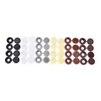 

200Pcs Hinged Plastic Screw Cover Fold Snap Caps Button For Car Home Furniture Decor Nail Holes Hide Beautify Countersunk screws
