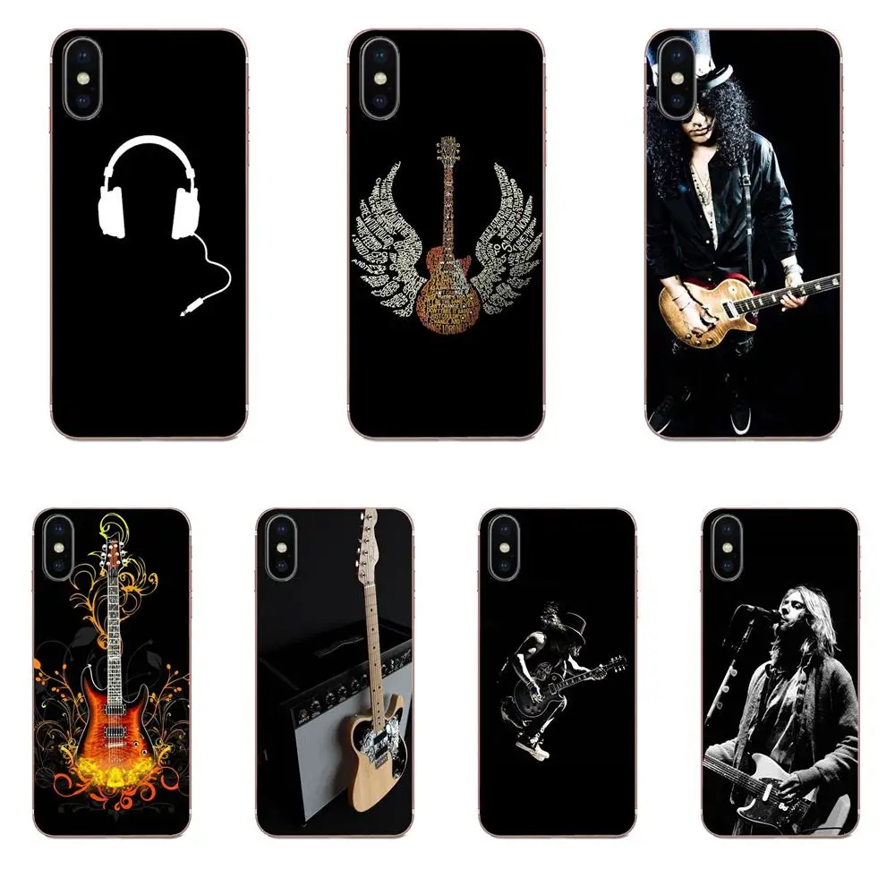 Гитара Рок музыка телефонные обои мультфильм для Huawei P7 P8 P9 P10 P20 P30 Lite Mini Plus Pro Y9 Prime P