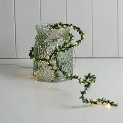 Цветок листья светодиодный гирлянды батарея Порошковая лампа Рождественский сад Декор DIY подарок