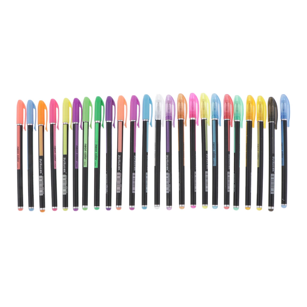 

12/16/24/36/48pcs Glitter Gel Pens Colored Fine Tip Markers for Adult Coloring Books, Drawing, Journal, and Doodling