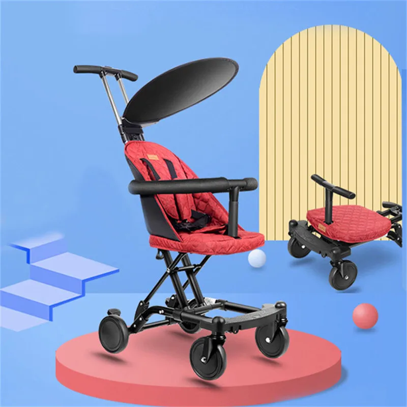 2019 Portable Kids Carts Children Baby Folding Stroller for Kids Walking Scooter Child Trolley Bass