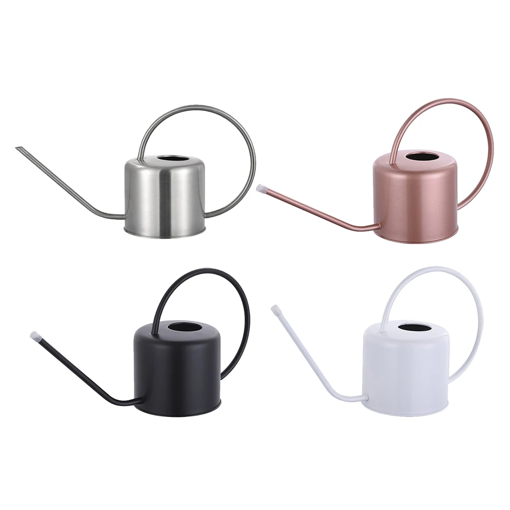 

European Gardening Water Can, Stainless Steel 1.3L Kettle Bottle Handle Watering
