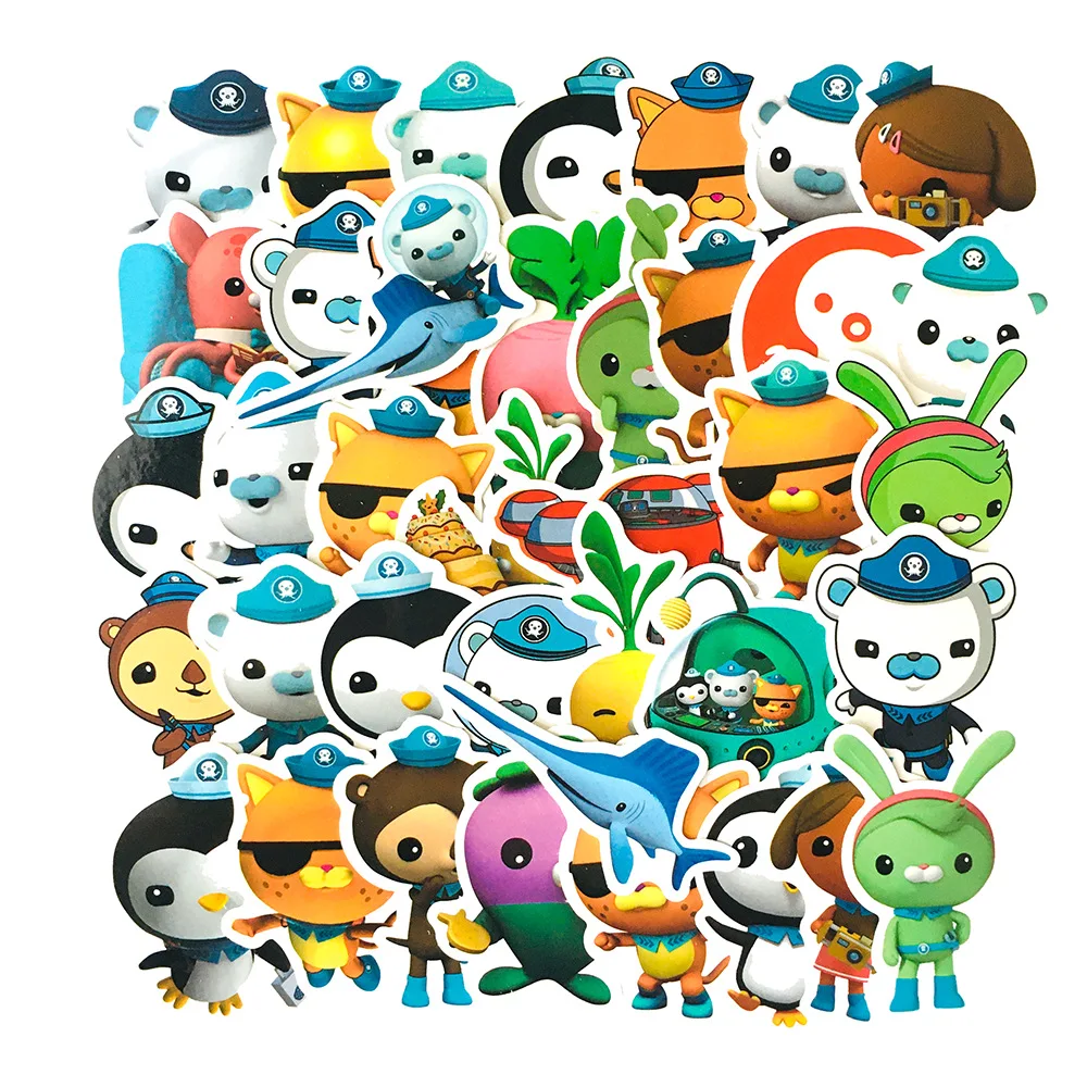 Octonauts ݺ ʴ  峭 ƼĿ, ȭ   PVC  ƼĿ,   Ƽ ǰ, 40 