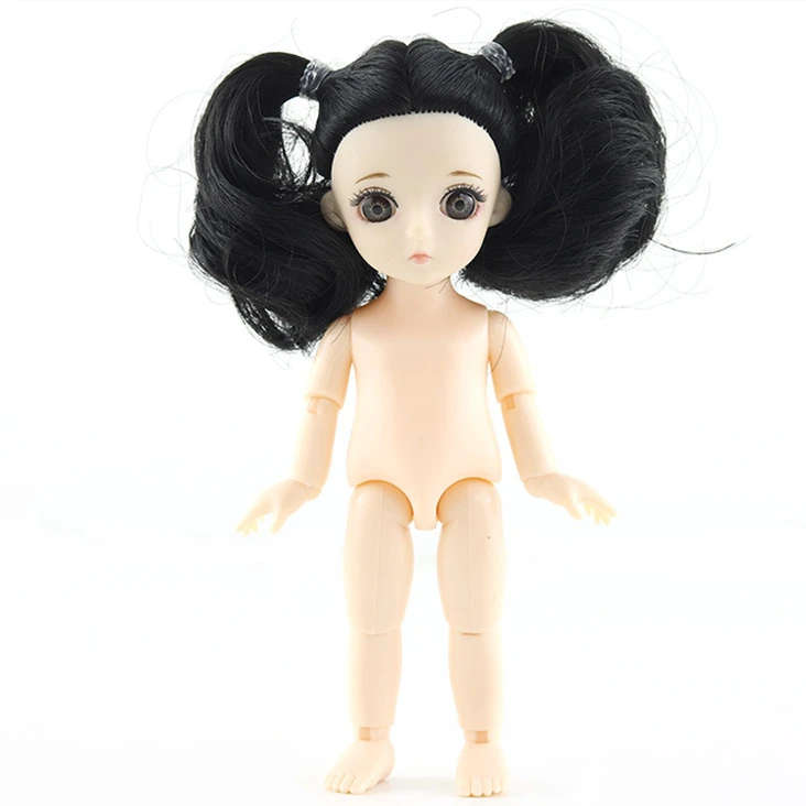 16 см 1 шт. девушки одеваются куколки произвольная отправка пара обуви 13 суставов BJD куклы игрушки с 3D глазом Прекрасная принцесса тело телесного цвета - Цвет: 8