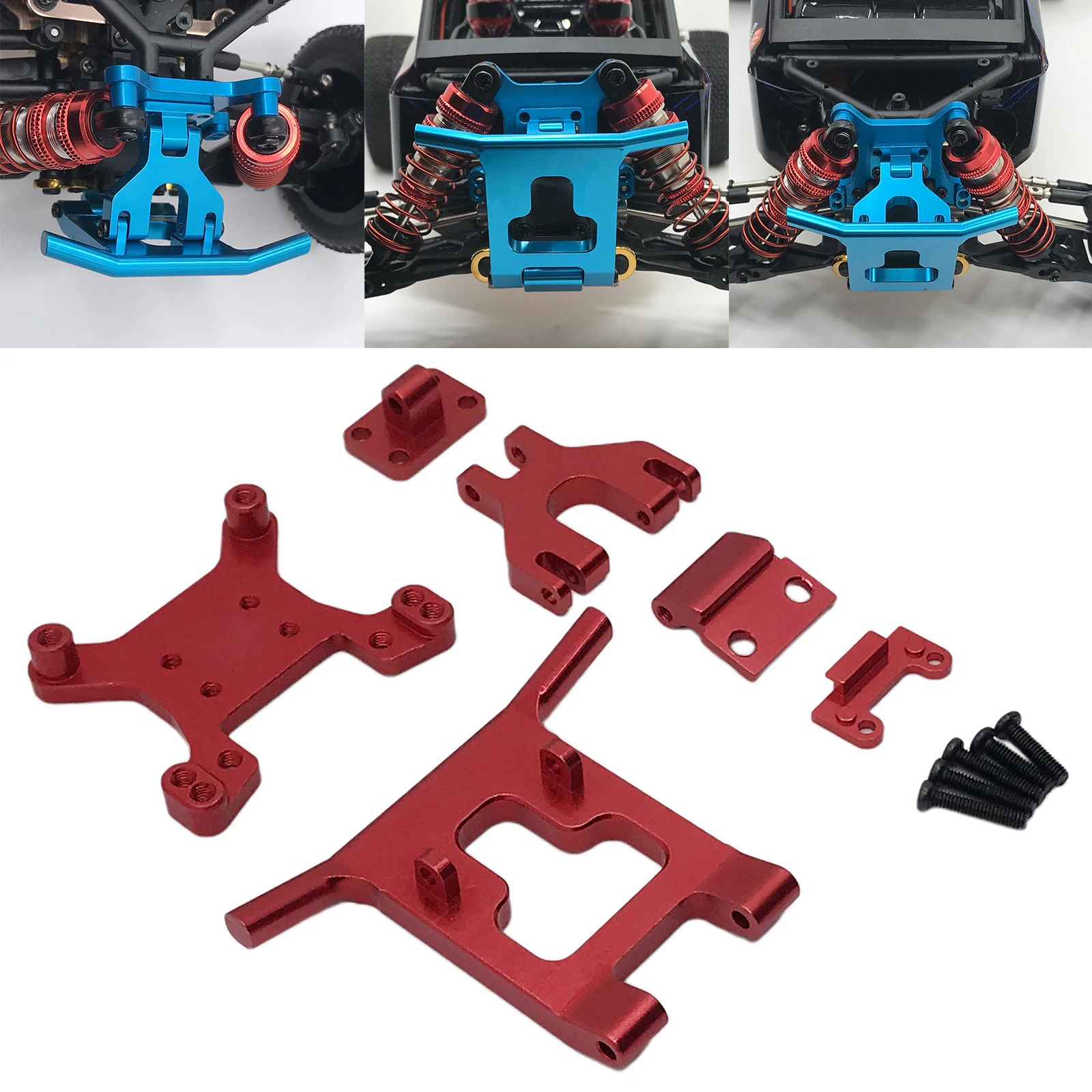 Front Guard Bumper Shock Tower for Wltoys 124018 1/12 Scale RC Car Upgrade Parts