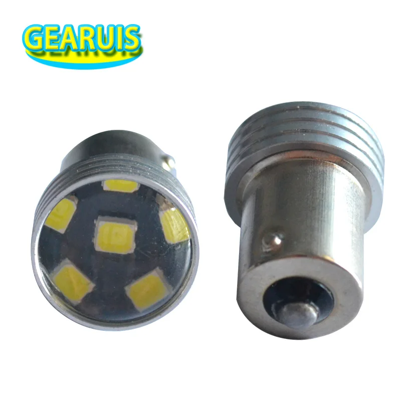 

100 шт. S25 1156 BA15S 6 SMD 2835 Светодиодный P21W 1157 BAY15D автомобильный сигнальный светильник s задний фонарь задний стоп-светильник белый 12 в автомобильный Стайлинг