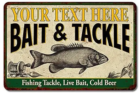 

Signs Log Cabin Mancave Fishing Trout Bass Decor Signs Vintage Rustic Tin Wall Bear Art Name Dads Shed Fathers Camp Gift