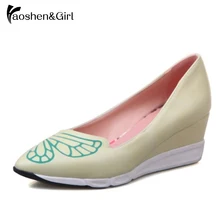 Haoshen& Girl/Китайская традиционная Женская обувь Туфли-лодочки на платформе с каблуком повседневная обувь с острым носком в стиле старого Пекина Модная брендовая качественная обувь