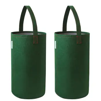 

2 Pcs 2020 New Tomato Felt Grow Bag Haning Plant Flower Pot Container Tomato Pouch