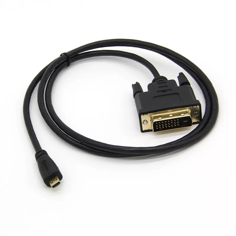 Gold-plated Fine Copper wire Micro HDMI male to DVI DVI-D 24+1 Cable adapter for tablet camera notebook 3ft/1m/1.8m | Компьютеры и