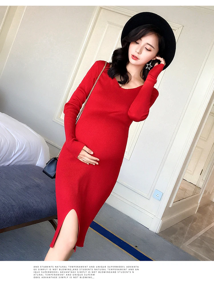 Envsoll платья для беременных для мам осенне-зимняя одежда для беременных женское платье Одежда для беременных