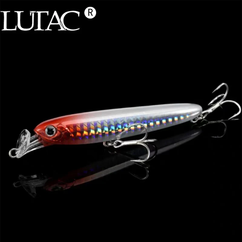 LUTAC Minnow рыболовная приманка 85 мм 13 г твердая Лазерная блесна крюк Pesca снасть