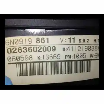 

6N0919 861 Box Instruments Volkswagen Polo Saloon (6n1) *