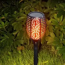 Мерцающая Солнечная горелка, водонепроницаемая газонная садовая лампа, наружные Пламенные танцевальные огни для рождественского двора, дорожка для патио, декор для двора