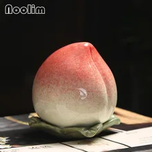 Креативный керамический маленький персиковый чай Caddy мини-персик в форме герметичного чайного листа для хранения чайный домик украшения подарок на день рождения Домашний декор