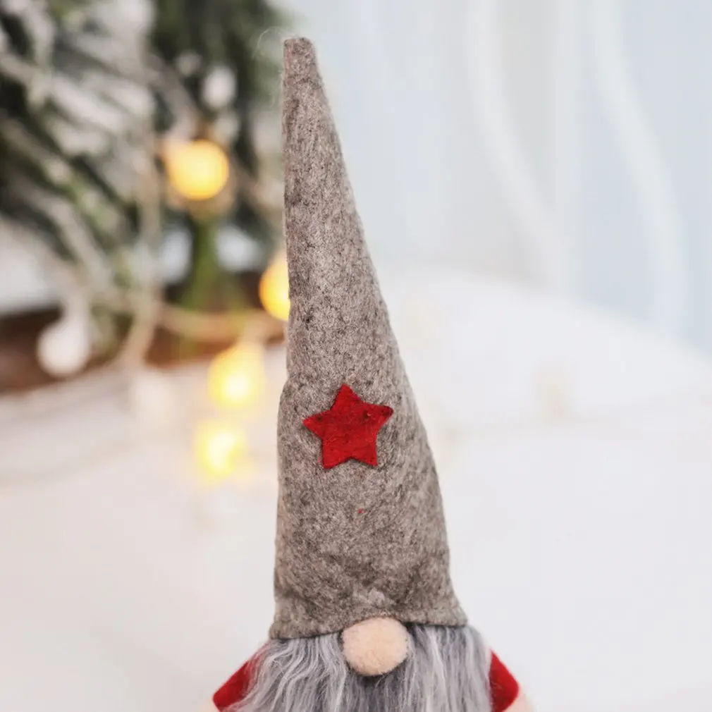 Christmas Decoration European American Style Forest Old Man Faceless Doll Figurine Decoration Window Scene Layout Kids Xmax Gift