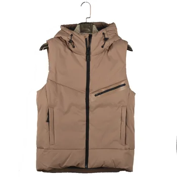 

Men's new autumn/winter 2019 eiderdown cotton vest teen fashion hooded warm vest