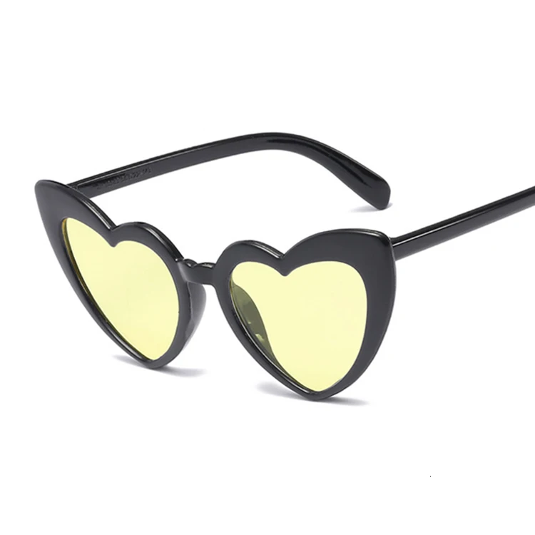 New Cute Heart Sunglasses Woman Fashion Brand Designer Sun Glasses Female Black Mirror Shopping Party Oculos De Sol Feminino  reader sunglasses Sunglasses