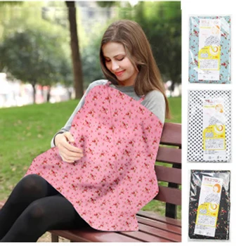 

1PC Printed Breastfeeding Cover Infant Breathable Cotton Muslin nursing cloth large size large Nursing Cover feeding cover