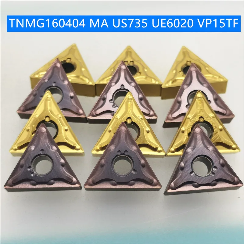 

100PCS TNMG160404 TNMG160408 MA UE6020 US735 VP15TF Carbide insert turning tool lathe cutter milling cutter CNC cutting tool