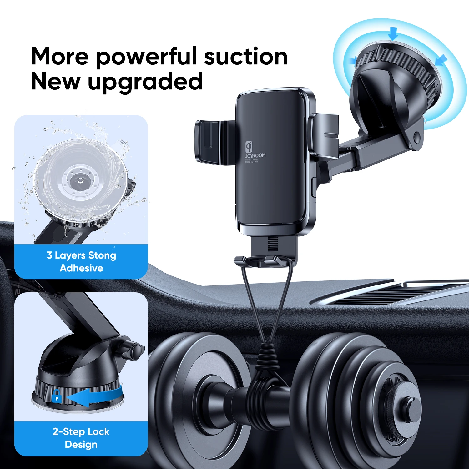 iphone stand Joyroom Car Wireless Charger Phone Holder Automatic Fast Wireless Charging For iPhone 13 12 Samsung S20 Car Phone Holder Charger car mount phone holder