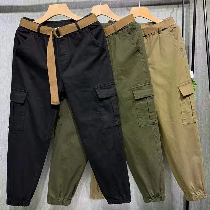 Streetwear Cargo Pants Women Casual Joggers 3 color High Waist Loose Female Trousers Korean Style Ladies Pants Capri Streetwear Cargo Pants Women Casual Joggers 3 color High Waist Loose Female Trousers Korean Style Ladies Pants Capri