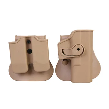 

Hunting IMI Holster Glock 17 Right Hand Belt Loop Paddle Platform Tactical Gun Pistol Holsters with Magazine Clip Pouch