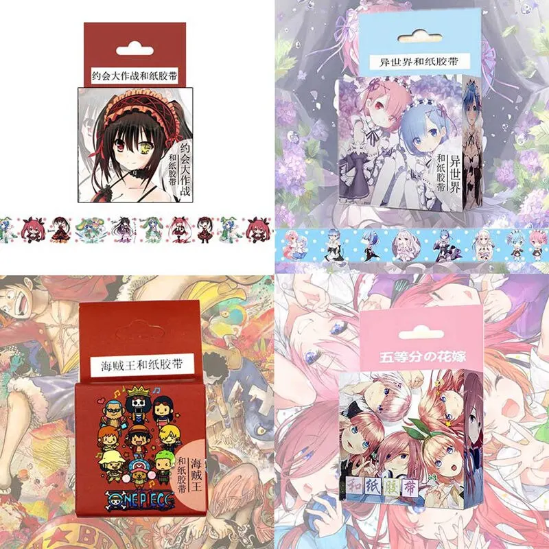 

For Girls Student Stationery Anime Cartoon Washi Tape Adhesive Tape Label Masking Tape DIY Scrapbooking Sticker