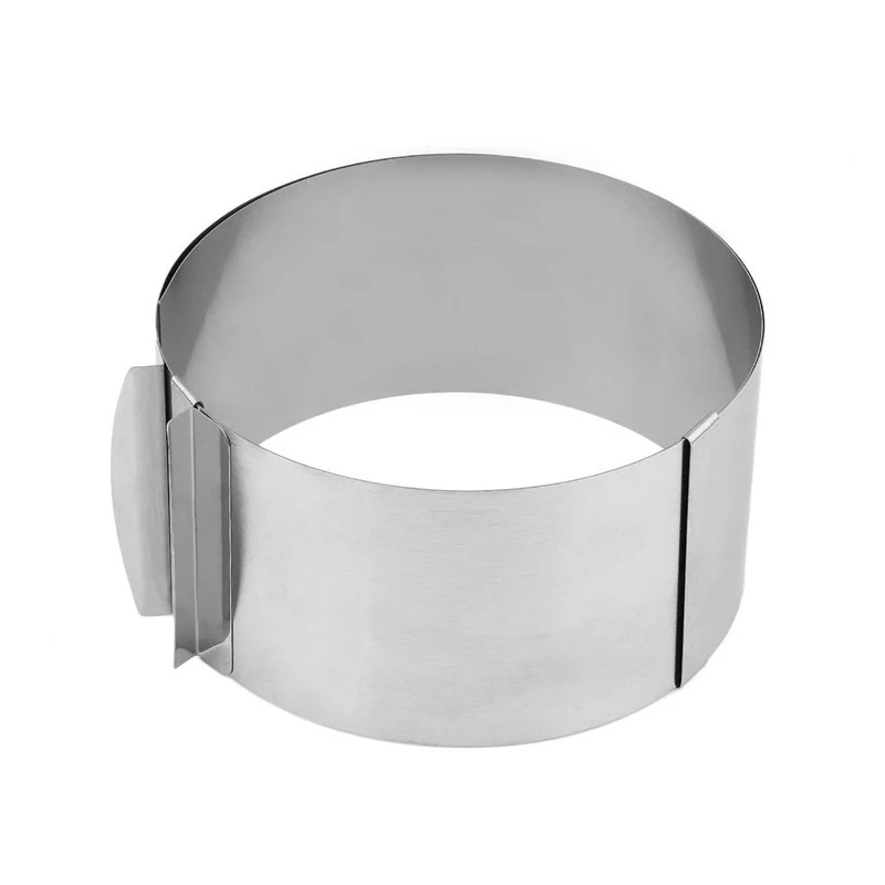 Silver Выдвижной круглый мусс из нержавеющей стали кольцо формы для торта Размер Регулируемая посуда для выпечки дома формы для выпечки Инструменты - Цвет: Silver