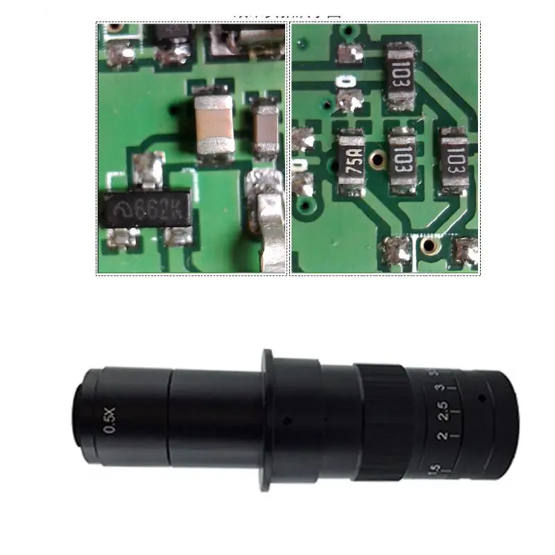 C-mount объектив 120X 180X 300X Zoom 0.7X-4.5X увеличение USB микроскоп K1KA