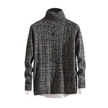 LOOZYKIT, осенне-зимний толстый теплый свитер с высоким воротом, мужские брендовые свитера с высоким воротом, облегающий пуловер, трикотажная одежда, Мужской Двойной воротник