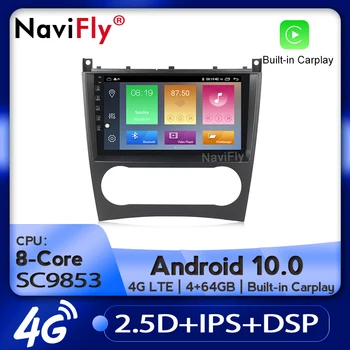 

NaviFly Car Radio Multimedia video player GPS navigation Android 10.0 For Benz C class W203 C200 C230 C240 C320 C350 CLK W209