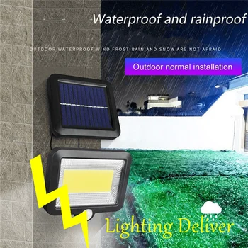 

100 LED Solar Powered Garden Split Light PIR Motion Spotlight Outdoor Solar Lights Security Street Flood Wall Lamps Garden Lamps