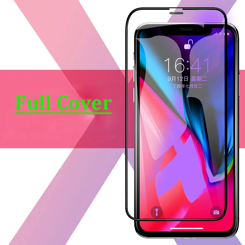 100 шт для IPHONE 678 Plus 9D закаленное стекло для IPHONE XS MAX/XR большой радиан белый задний план полная клейкая Обложка протектор экрана
