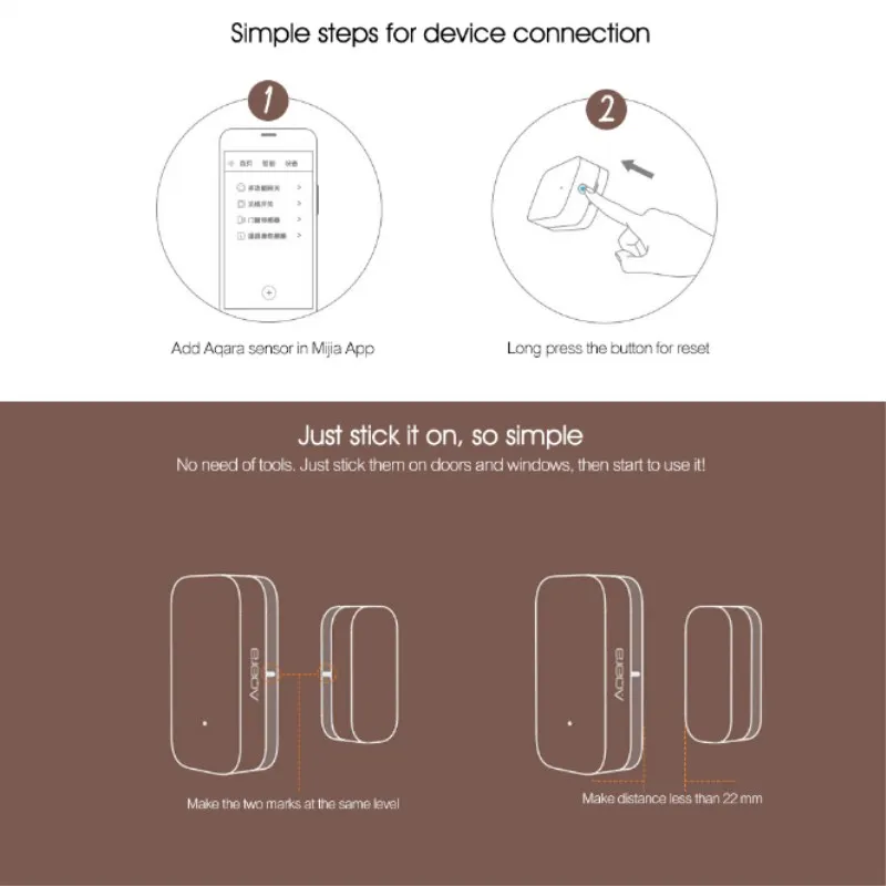 Aqara умный датчик двери окна датчик двери интеллектуальное домашнее оборудование безопасности с ZigBee беспроводное соединение для Android IOS