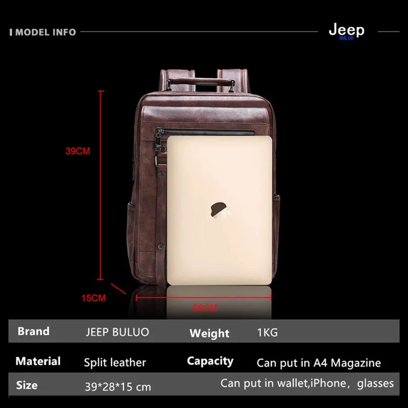 Men's Computer Bags for Jeep Buluo travel backpack business backpack laptop backpack school bag duffel computer bag