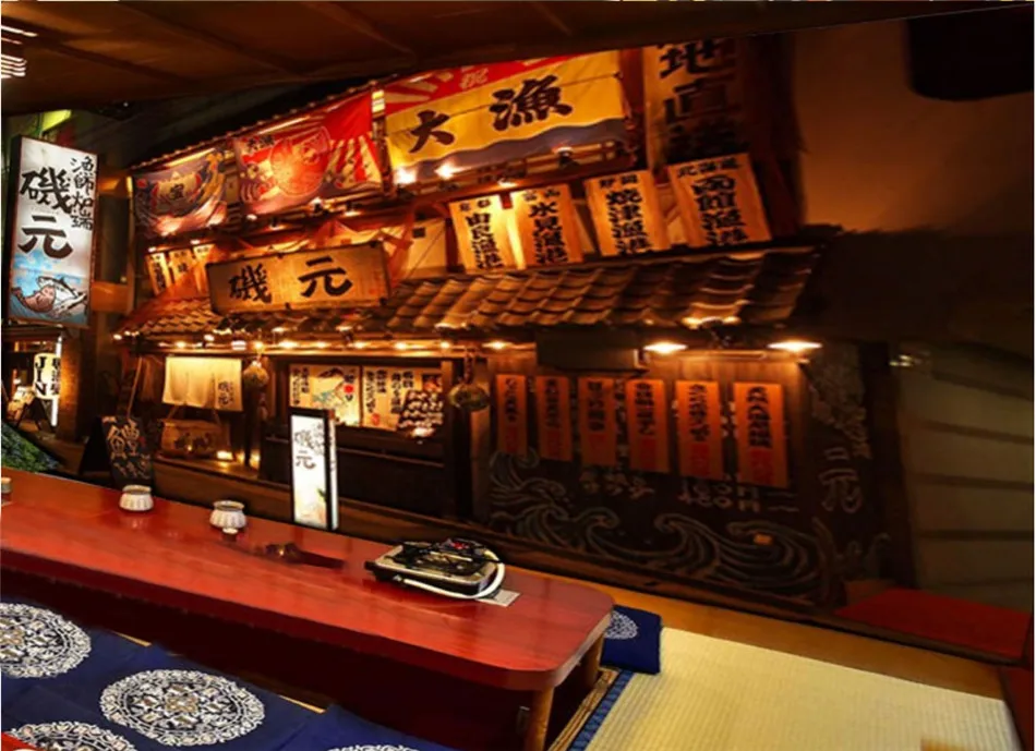 Ретро японский Izakaya фото обои s Фреска для японского ресторана суши промышленный Декор обои 3D обои