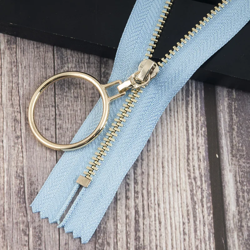 lightbluegold 2шт Meetee Авто замок 3# Металлические молнии 20 см закрытые молнии для шитье сумок юбка DIY аксессуары для одежды ZA152 - Цвет: lightbluegold