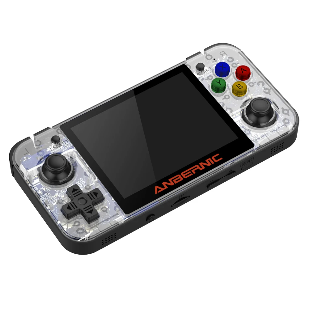 Crystal Clear Новинка RG350 Ретро игровая консоль 3,5 дюймов ips экран Ретро игровая ручка, 16G внутренняя, видео Игровая приставка rg350 - Цвет: Crystal Clear